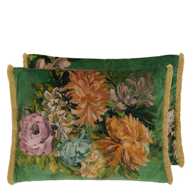 FLEURS D ARTISTES VELOURS VINTAGE GREEN PUTE