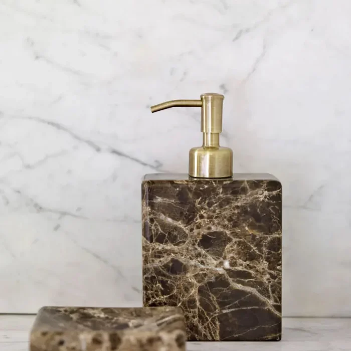 Alternative view of Hammam såpedispenser i brun marmor