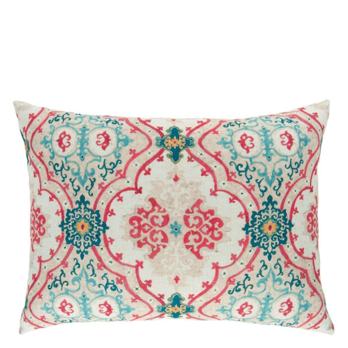 Valetta Peacock cushion 60x45 fra Designers Guild