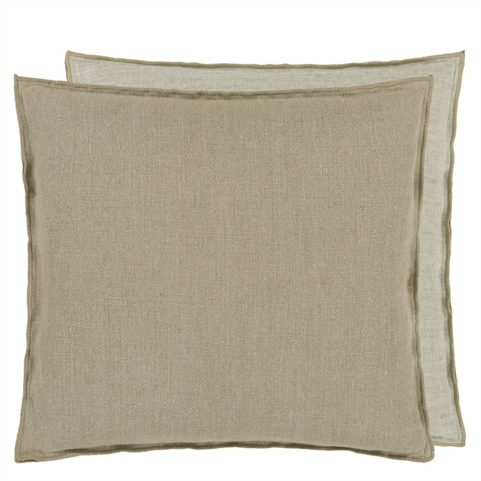 Brera Lino Seagrass & Natural Linen Cushion 43x43