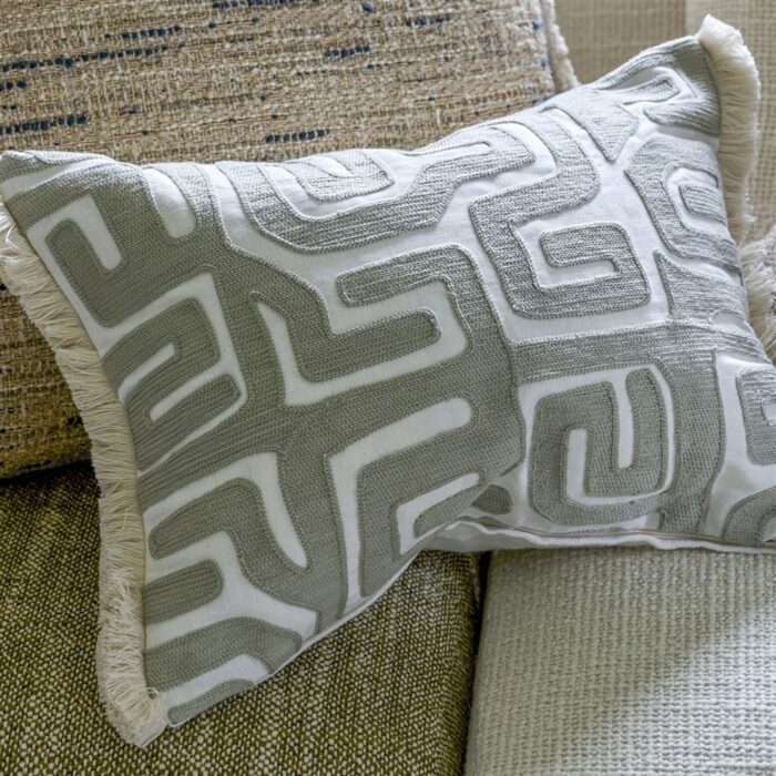 Alternative view of Tokusa Sepia Embroidered Cushion 40x30