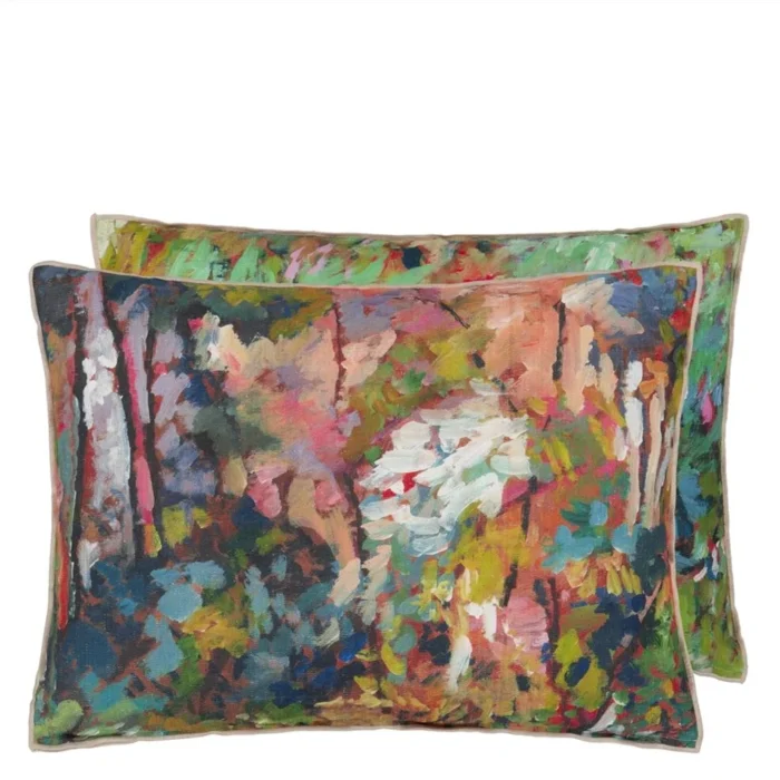Foret Impressionniste Forest Cotton Cushion 60x45